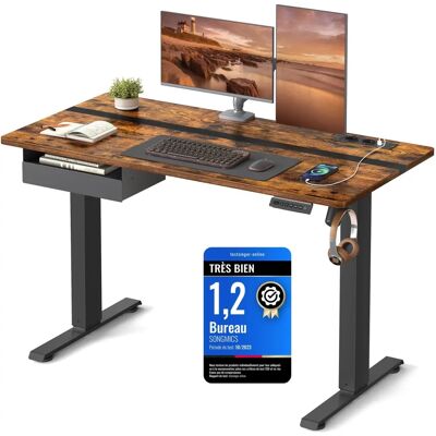 SONGMICS Vasagle Elektrischer Höhenverstellbarer Schreibtisch - Speicher, USB, Schublade SONGMICS Vasagle Elektrischer Höhenverstellbarer Schreibtisch - Speicher, USB, Schublade