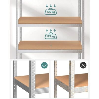 Songmics Schwerlastregal aus Stahl - 5 Ebenen - 875kg Belastbarkeit Songmics Schwerlastregal aus Stahl - 5 Ebenen - 875kg Belastbarkeit