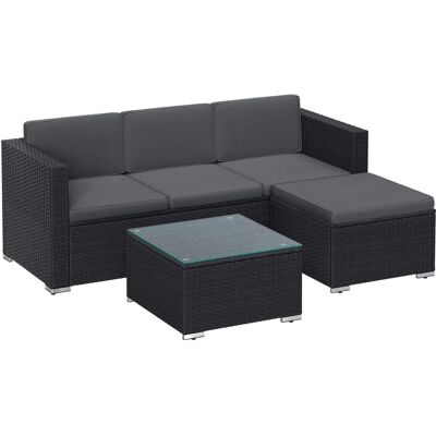 Ensemble de Mobilier de Jardin SONGMICS avec Coussins et Table en Verre - Mobilier de Jardin Ensemble de Mobilier de Jardin SONGMICS avec Coussins et Table en Verre - Mobilier de Jardin