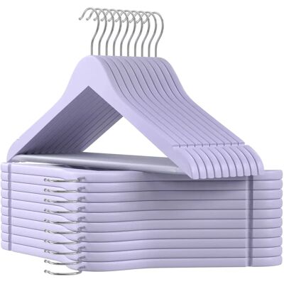 SONGMICS Maple Wood Coat Hangers - 20 pcs - Skirt Notches & Trouser Bar SONGMICS Maple Wood Coat Hangers - 20 pcs - Skirt Notches & Trouser Bar
