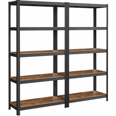 Ensemble d'Étagères de Garage SONGMICS, 2 pièces, 5 niveaux réglables - Publicité Ensemble d'Étagères de Garage SONGMICS, 2 pièces, 5 niveaux réglables - Publicité