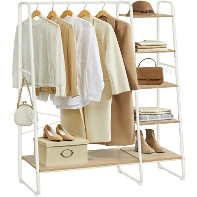Vasagle Porta Abiti Bianco 45x120x160cm - Porta Abiti e Scarpiera Vasagle Porta Abiti Bianco 45x120x160cm - Porta Abiti e Scarpiera