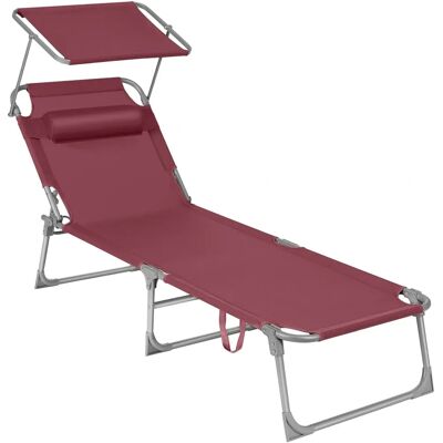 SONGMICS Transat pliable avec tête - Chaise longue - Publicité SONGMICS Transat pliable avec tête - Chaise longue - Publicité