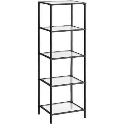 VASAGLE Zwart Glazen Plank - Gegoten, Modern & Eenvoudig te Monteren VASAGLE Zwart Glazen Plank - Gegoten, Modern & Eenvoudig te Monteren