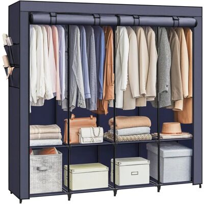 Armadio portatile blu scuro SONGMICS - Spazio per vestiti, 45x170x167 cm Armadio portatile blu scuro SONGMICS - Spazio per vestiti, 45x170x167 cm