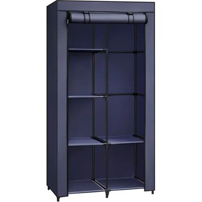 Pricenet Armadio in Tessuto Blu Scuro - Facile da Montare & Spazio Versatile Pricenet Armadio in Tessuto Blu Scuro - Facile da Montare & Spazio Versatile