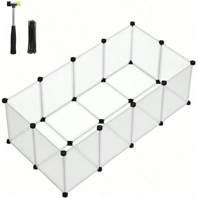 Songmics Recinto per Animali - Bianco, 125x63x42cm, 3.5kg - Recinto per Animali Songmics Recinto per Animali - Bianco, 125x63x42cm, 3.5kg - Recinto per Animali