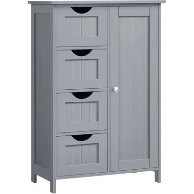 VASAGLE Mobile in Legno con 4 Cassetti - Mobile da Bagno VASAGLE Mobile in Legno con 4 Cassetti - Mobile da Bagno