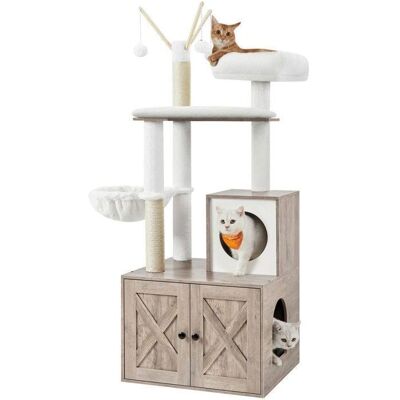 SONGMICS Feandrea - Cat Tree with Hidden Litter Box - Grey SONGMICS Feandrea - Cat Tree with Hidden Litter Box - Grey