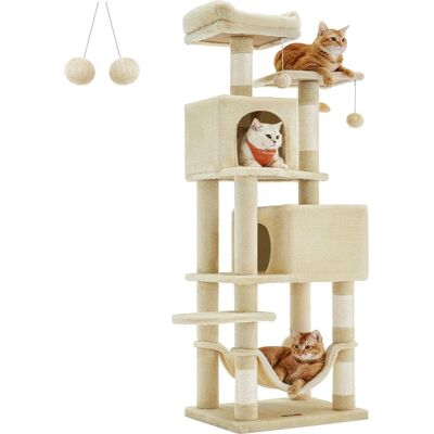 Feandrea Cat Tree 155cm - Multi-level Beige Feandrea Cat Tree 155cm - Multi-level Beige