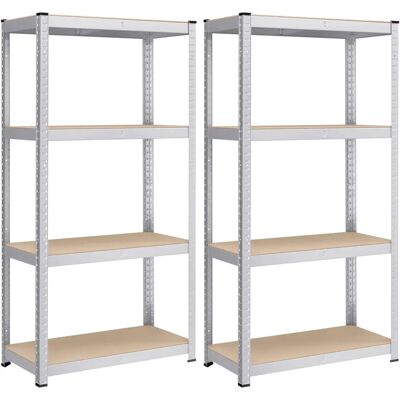 SONGMICS Schwerlast-Stehelfach - 520 kg - Silber - 40x80cm - Lagereinrichtung SONGMICS Schwerlast-Stehelfach - 520 kg - Silber - 40x80cm - Lagereinrichtung