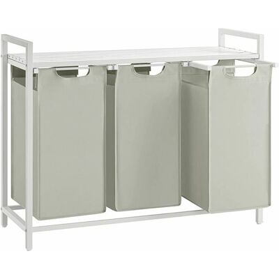 Cesto per bucato VASAGLE con 3 sacchi rimovibili - Organizzatore di biancheria Cesto per bucato VASAGLE con 3 sacchi rimovibili - Organizzatore di biancheria