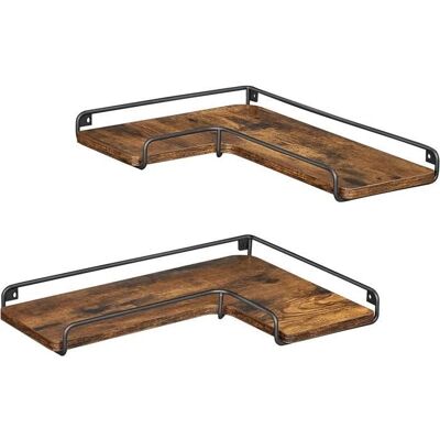 VASAGLE Wandregale-Set braun - 29/40x14x4cm VASAGLE Wandregale-Set braun - 29/40x14x4cm