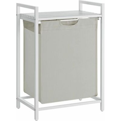 VASAGLE 65L Wäschekorb - Kompakt, Stahl, Weiß VASAGLE 65L Wäschekorb - Kompakt, Stahl, Weiß