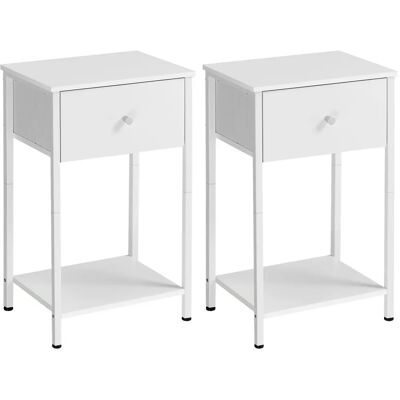 VASAGLE Table de Chevet avec 2 Étagères et Tiroir en Tissu - 61cm - Publicité VASAGLE Table de Chevet avec 2 Étagères et Tiroir en Tissu - 61cm - Publicité
