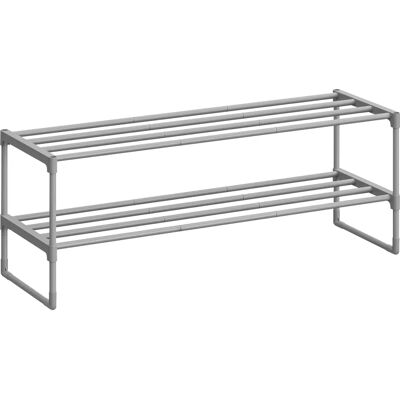 SONGMICS Grey Metal Shoe Rack - 4 Shelves - 92x74x30 cm SONGMICS Grey Metal Shoe Rack - 4 Shelves - 92x74x30 cm