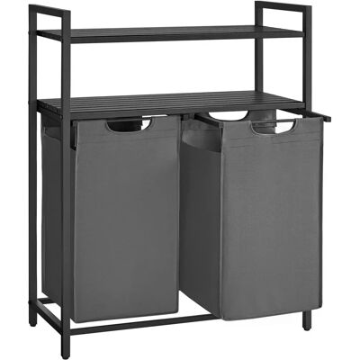 VASAGLE Laundry Basket - Black and Grey - Laundry Basket VASAGLE Laundry Basket - Black and Grey - Laundry Basket