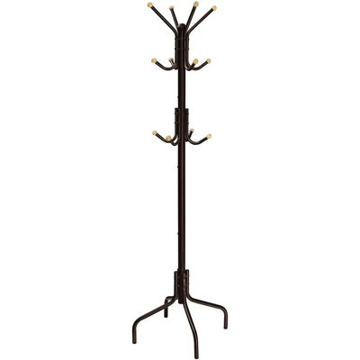 SONGMICS Brown Metal Coat Rack - Coat Stand with 12 Hooks SONGMICS Brown Metal Coat Rack - Coat Stand with 12 Hooks