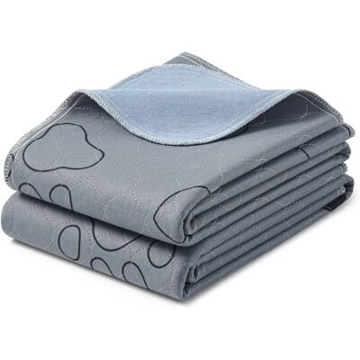 Feandrea Welpen-Unterlagen waschbar 61 x 46 cm 2er Set, Grau Feandrea Welpen-Unterlagen waschbar 61 x 46 cm 2er Set, Grau