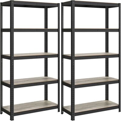 SONGMICS Heavy-Duty Steel Shelving Unit - 5-Tier, Adjustable, 40x90x180 cm SONGMICS Heavy-Duty Steel Shelving Unit - 5-Tier, Adjustable, 40x90x180 cm