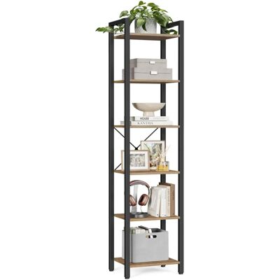 VASAGLE Rustikbraun-Schwarz 6-Tier Bücherregal - Bücherregal VASAGLE Rustikbraun-Schwarz 6-Tier Bücherregal - Bücherregal