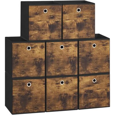 SONGMICS Boîtes de rangement - Lot de 6, Pliables, Non tissé & Oxford, 26x26x28cm SONGMICS Boîtes de rangement - Lot de 6, Pliables, Non tissé & Oxford, 26x26x28cm