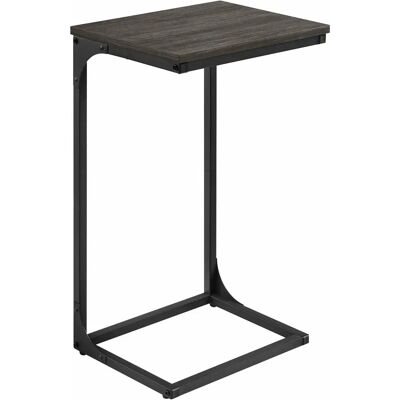 VASAGLE C-Shaped Side Table - Rustic Brown, Black, Metal Frame VASAGLE C-Shaped Side Table - Rustic Brown, Black, Metal Frame