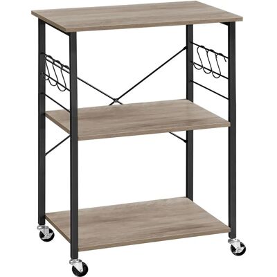 Estantería de Cocina Móvil VASAGLE con 3 estantes - Estantería de Cocina Estantería de Cocina Móvil VASAGLE con 3 estantes - Estantería de Cocina