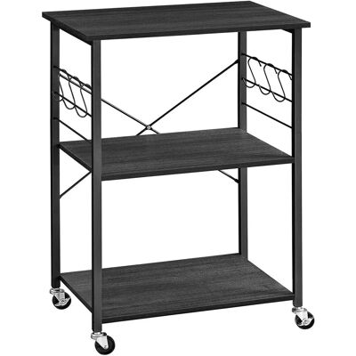 VASAGLE Küchenregal - Industrie-Design, Ebenholz & Schwarz, 60cm VASAGLE Küchenregal - Industrie-Design, Ebenholz & Schwarz, 60cm