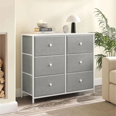 SONGMICS - LTS323 - 6 tiroirs - Tissu - Drawer Chest - Publicité SONGMICS - LTS323 - 6 tiroirs - Tissu - Drawer Chest - Publicité