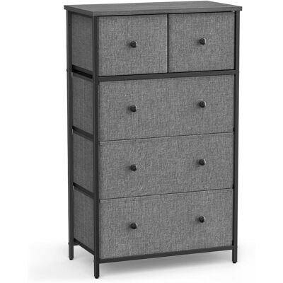 SONGMICS - LGS45H - Grey-Black - Woodgrain - Chest of drawers SONGMICS - LGS45H - Grey-Black - Woodgrain - Chest of drawers