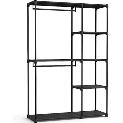 Songmics - Armoire ouverte 43x124x182 cm - Noir - Wardrobe - Publicité Songmics - Armoire ouverte 43x124x182 cm - Noir - Wardrobe - Publicité