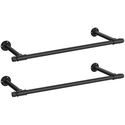 SONGMICS Wandkleiderstange - Industrie-Design - Platzsparend - 60kg Belastbarkeit SONGMICS Wandkleiderstange - Industrie-Design - Platzsparend - 60kg Belastbarkeit