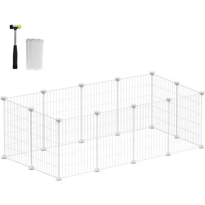 SONGMICS Fehér kisállat ketrec - Moduláris DIY fémkerítés SONGMICS Fehér kisállat ketrec - Moduláris DIY fémkerítés