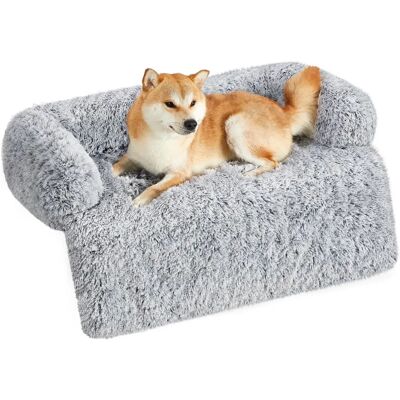 Feandrea 122 x 95 x 18 cm FluffyHug Hundebett Plüsch, Grau Ombré - Hundebett Feandrea 122 x 95 x 18 cm FluffyHug Hundebett Plüsch, Grau Ombré - Hundebett