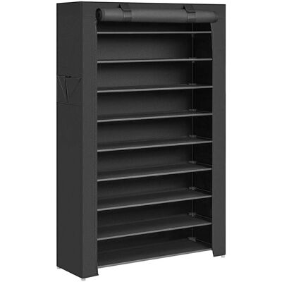 Boxxx Schuhregal - 88x160x28 cm - Schwarz Boxxx Schuhregal - 88x160x28 cm - Schwarz