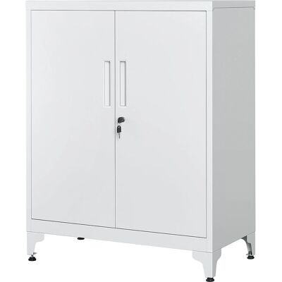 SONGMICS Stahlschrank - Abschließbar Grau 80L - Stauraum SONGMICS Stahlschrank - Abschließbar Grau 80L - Stauraum
