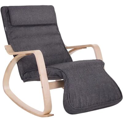 Sedia Relax Ergonomica SONGMICS con Poggiapiedi - Grigio Scuro Sedia Relax Ergonomica SONGMICS con Poggiapiedi - Grigio Scuro