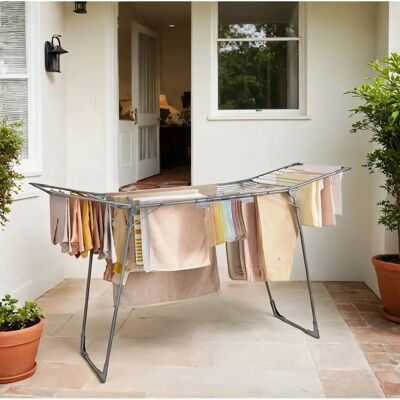 SONGMICS - ClothesDryingRack - Harmaa - Kääntyvä - Kuivausteline SONGMICS - ClothesDryingRack - Harmaa - Kääntyvä - Kuivausteline