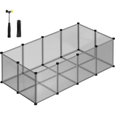 SONGMICS Grey Pet Playpen - 20 Panels, DIY Enclosure Fence Cage SONGMICS Grey Pet Playpen - 20 Panels, DIY Enclosure Fence Cage