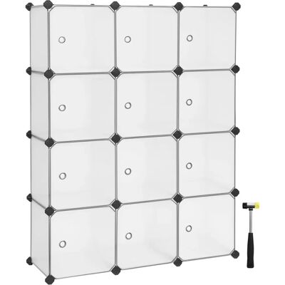 Pricenet White Modular Storage with 12 Secure Cubes Pricenet White Modular Storage with 12 Secure Cubes