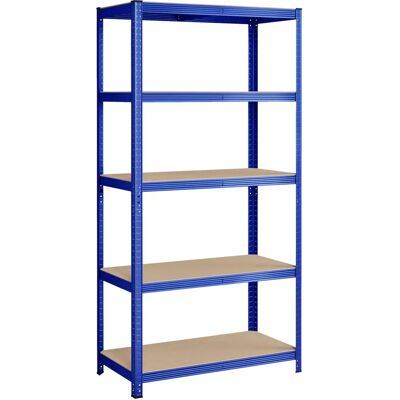 Scaffale in acciaio resistente Songmics - 5 livelli, Blu, 50x100x200cm Scaffale in acciaio resistente Songmics - 5 livelli, Blu, 50x100x200cm