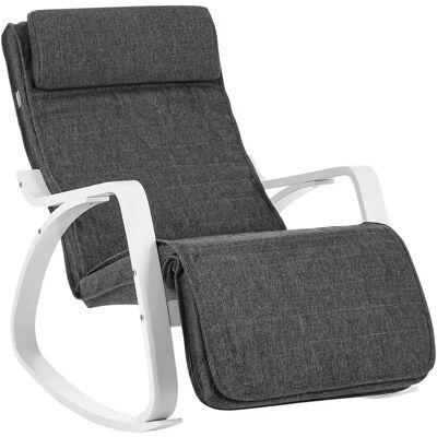 Chaise à bascule en bois de bouleau Songmics LYY011G01 - Meuble relaxant - Publicité Chaise à bascule en bois de bouleau Songmics LYY011G01 - Meuble relaxant - Publicité