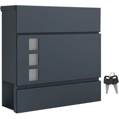 SONGMICS Modern Mailbox - Lockable Wall-Mounted Post Letter Box with Newspaper Holder SONGMICS Modern Mailbox - Lockable Wall-Mounted Post Letter Box with Newspaper Holder