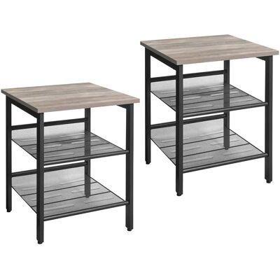 VASAGLE Side Table Set - Industrial Nightstands - Set of 2 VASAGLE Side Table Set - Industrial Nightstands - Set of 2