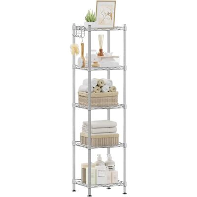 SONGMICS Badezimmershelf in Silber - Badregal SONGMICS Badezimmershelf in Silber - Badregal