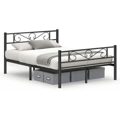 Cadre de lit double en métal VASAGLE - Convient pour matelas 140 x 190 cm - Publicité Cadre de lit double en métal VASAGLE - Convient pour matelas 140 x 190 cm - Publicité