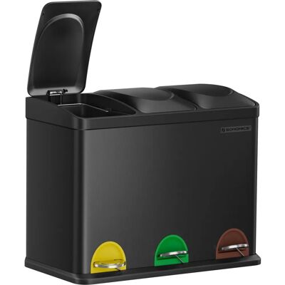 SONGMICS Cestino Riciclaggio 45L - Sistema di Separazione Rifiuti SONGMICS Cestino Riciclaggio 45L - Sistema di Separazione Rifiuti