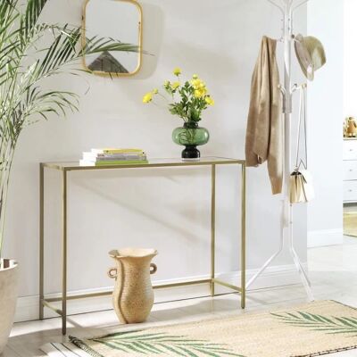 SONGMICS Vasagle Table Console - Verre, Métal, Pieds Réglables - Salon & Couloir - Publicité SONGMICS Vasagle Table Console - Verre, Métal, Pieds Réglables - Salon & Couloir - Publicité