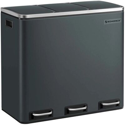 SONGMICS Poubelle de Cuisine 18L avec 3 Compartiments - Tri des Déchets - Publicité SONGMICS Poubelle de Cuisine 18L avec 3 Compartiments - Tri des Déchets - Publicité